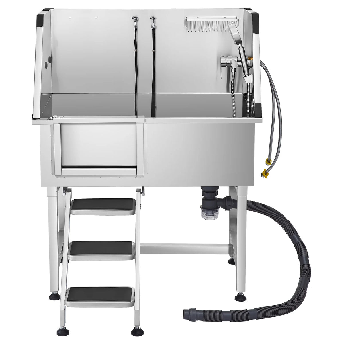Stainless Steel Dog Washing Station With Grooming Tub And Shower