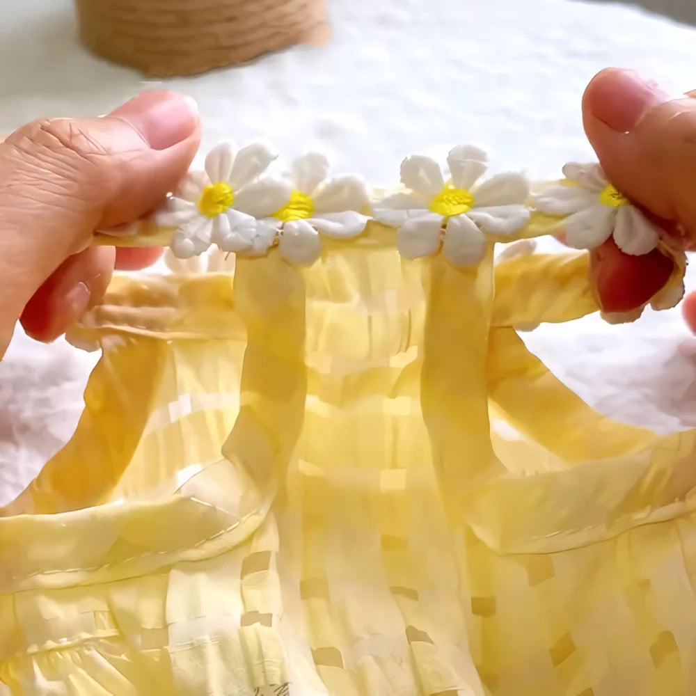Breathable Floral Collar Pet Dress For Small Dogs And Cats