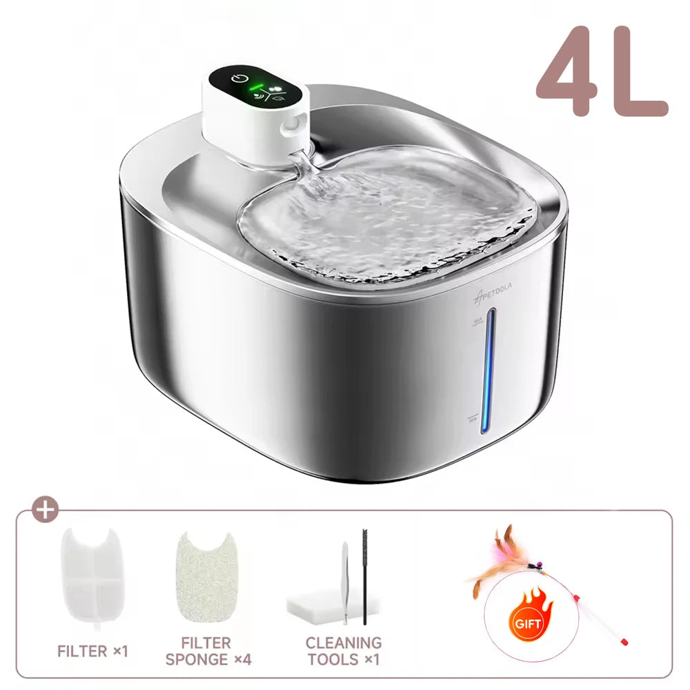 APETDOLA Wireless Auto Sensor Pet Water Drinking Fountain