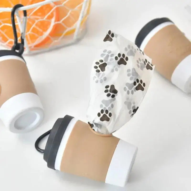 Portable Coffee Cup Dog Poop Waste Bag Dispenser Holder