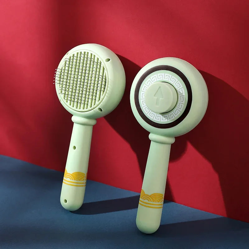 Self Cleaning Dog And Cat Deshedding Grooming Brush For Bathing
