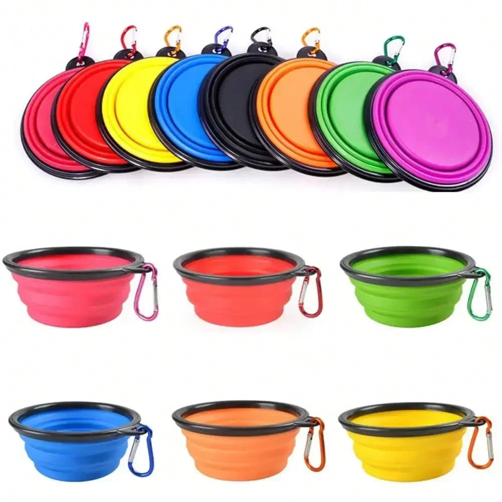 Folding Portable Dog Feeder And Water Dispenser For Travel