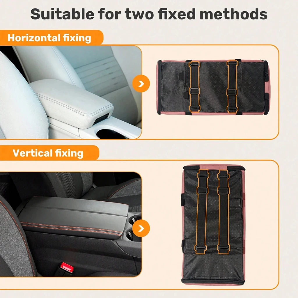 Portable Pet Car Seat With Safety Leash Non Slip Base