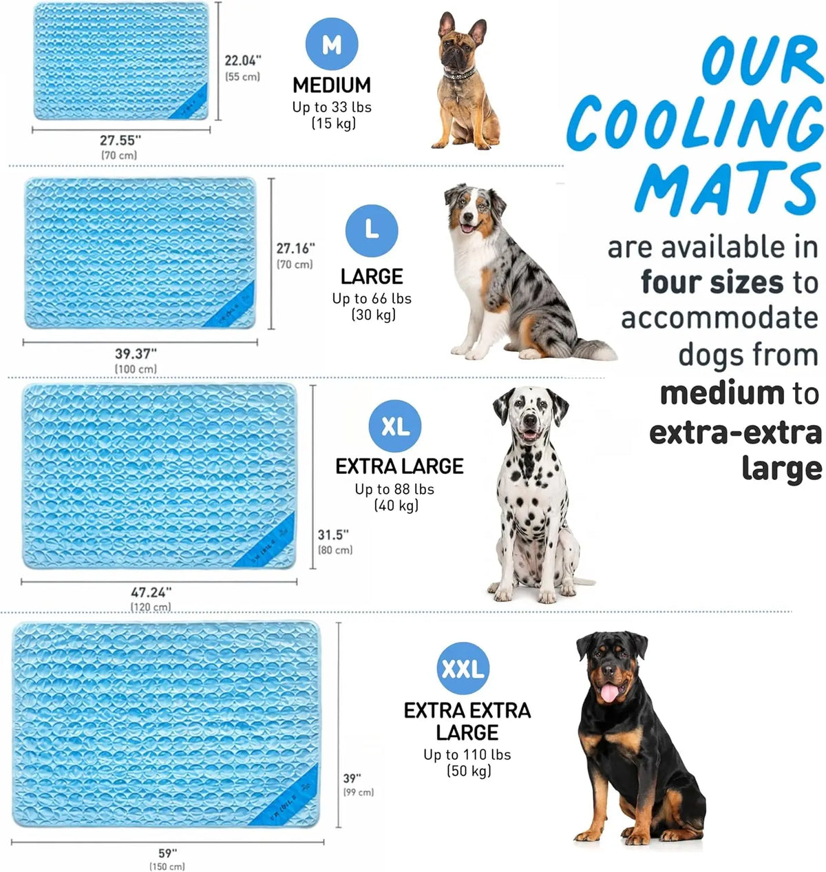 Self Cooling Dog Mat For Indoor And Outdoor Portable Use