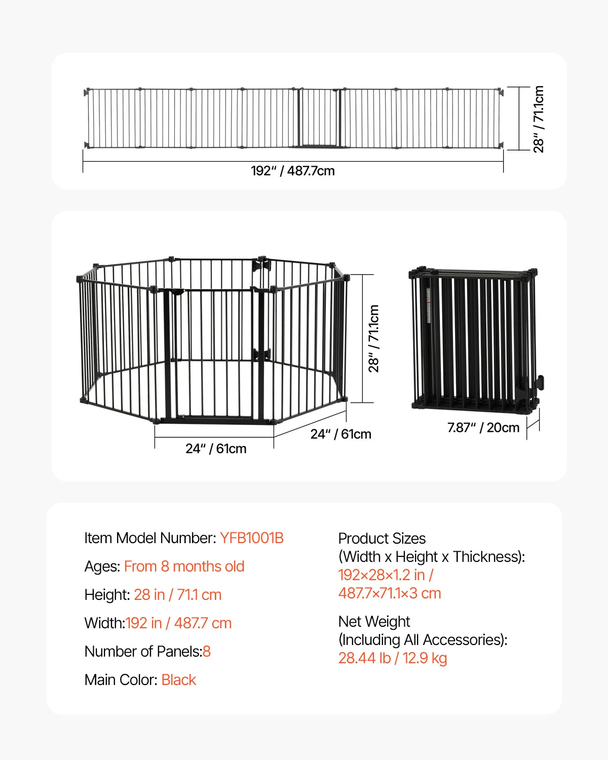 SucceBuy Pressure Mount Baby And Pet Walk Through Safety Gate
