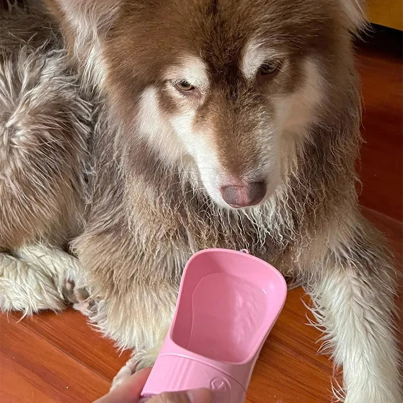 Portable Dog Water Bottle and Food Container Travel Dispenser Bowl