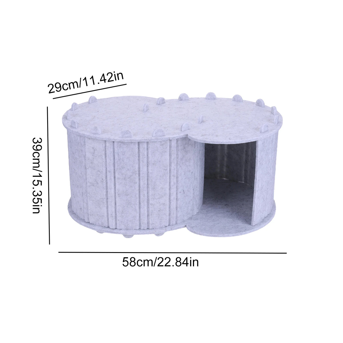 Foldable Felt Cat Tunnel Bed Peekaboo Cave For Pets