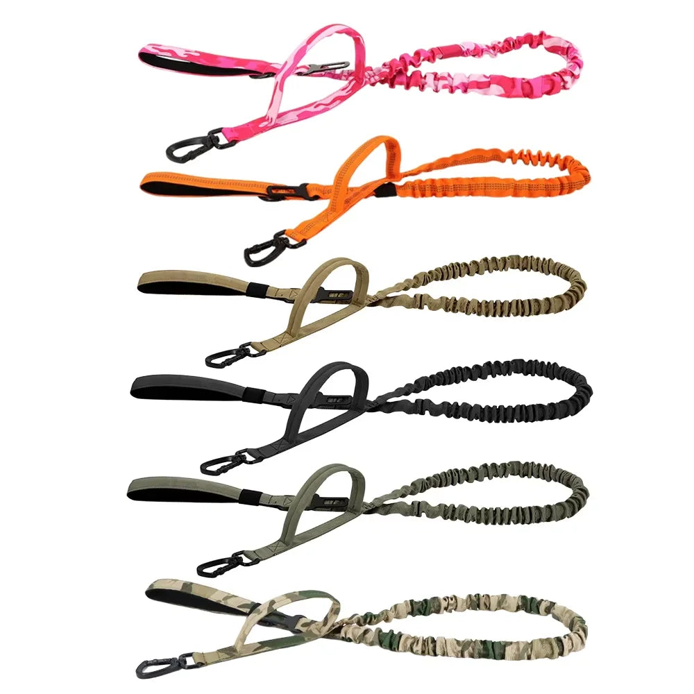 PetraVel Quick Release Double Handle Dog Leash Adjustable Nylon Rope