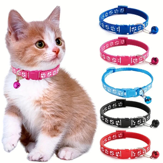 Adjustable Cat Collar With Bell For Kittens And Pets