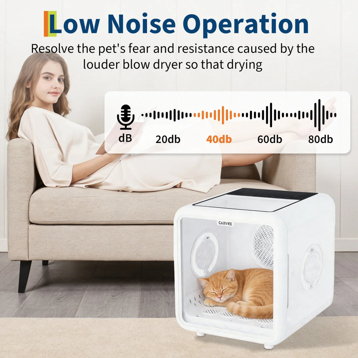 HiMISS Automatic Pet Grooming Drying Box 360 Degree Airflow