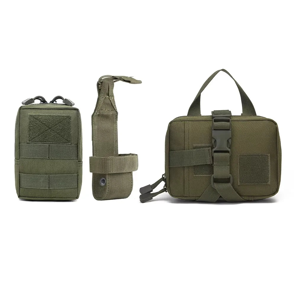 Petravel Dog Tactical MOLLE Pouches Harness Training Nylon Gear Set