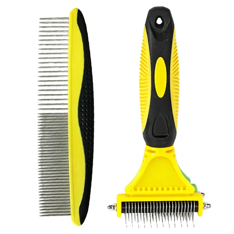 Two-Sided Pet Grooming Comb And Brush For Dogs And Cats