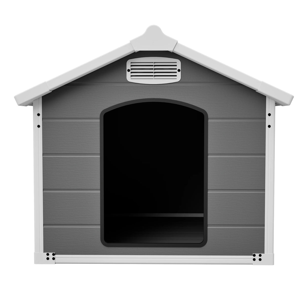 Waterproof Plastic Doghouse With Air Vents And Elevated Floor