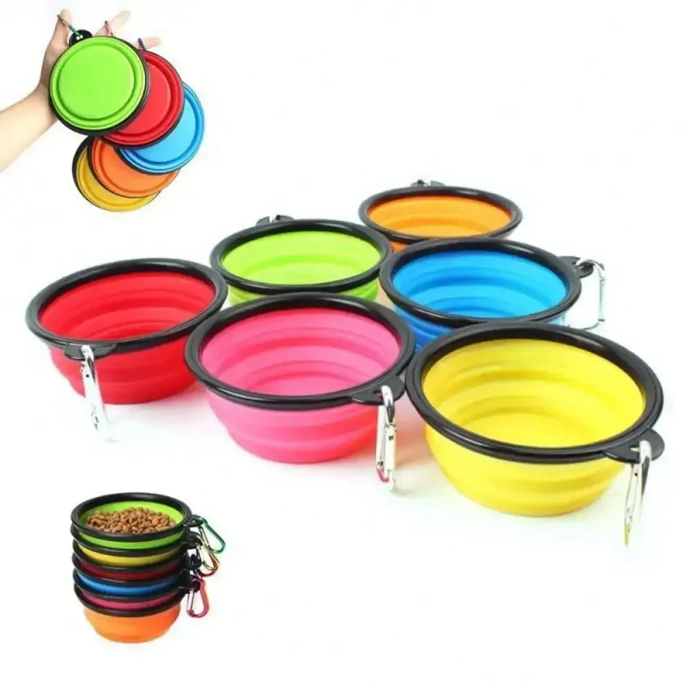 Folding Portable Dog Feeder And Water Dispenser For Travel