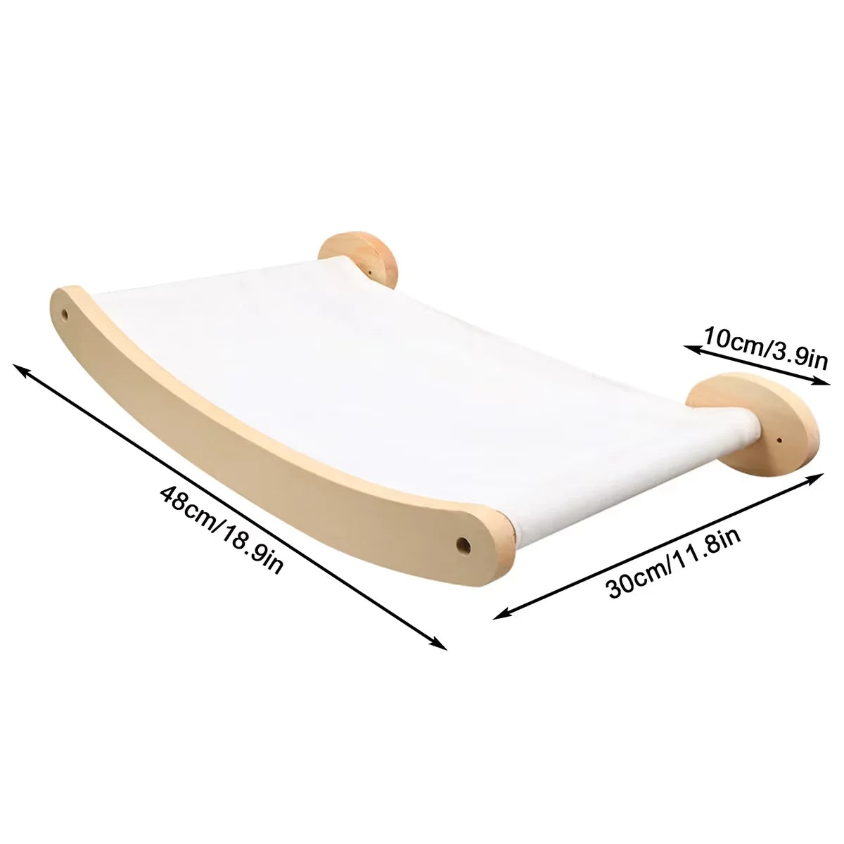 CWV Wall Mounted Cat Hammock With Sisal Rope Climbing Shelf