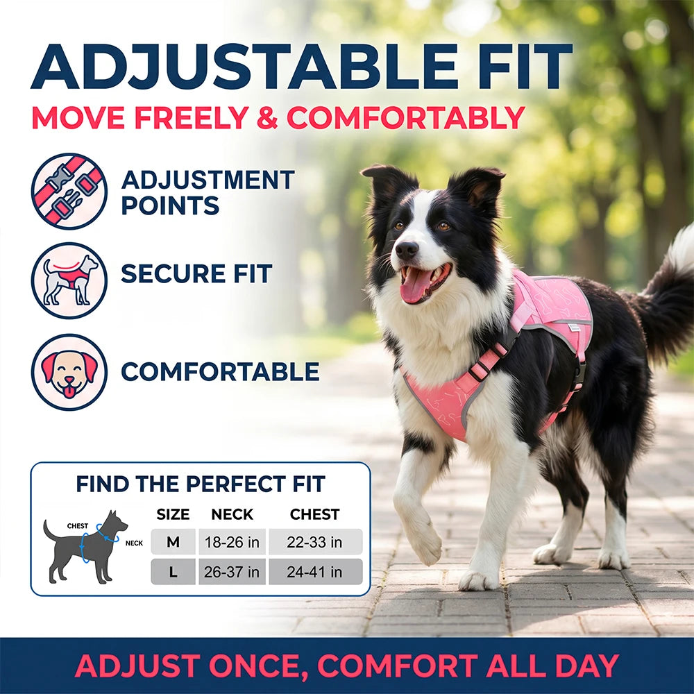 Cooling Vest For Dogs With Replaceable Freezer Packs
